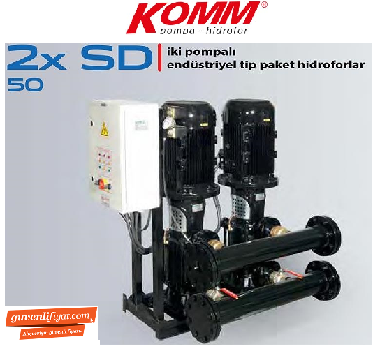 STAR 2 SD 50/2 2x30 HP 380V İKİ POMPALI ENDÜSTRİYEL TİP PAKET HİDROFOR