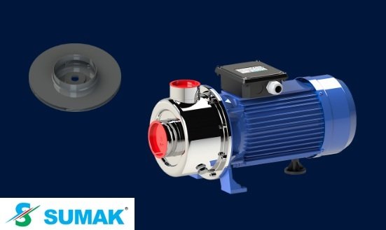 Sumak SMINOX/K-300/2 X   3Hp 220V  Paslanmaz Santrifüj Pompa (AISI 316)
