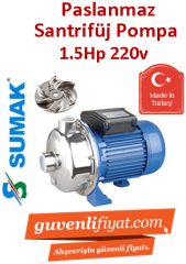 SUMAK SMINOX/A-150/2 1.5Hp 220v Paslanmaz Santrifüj Pompa