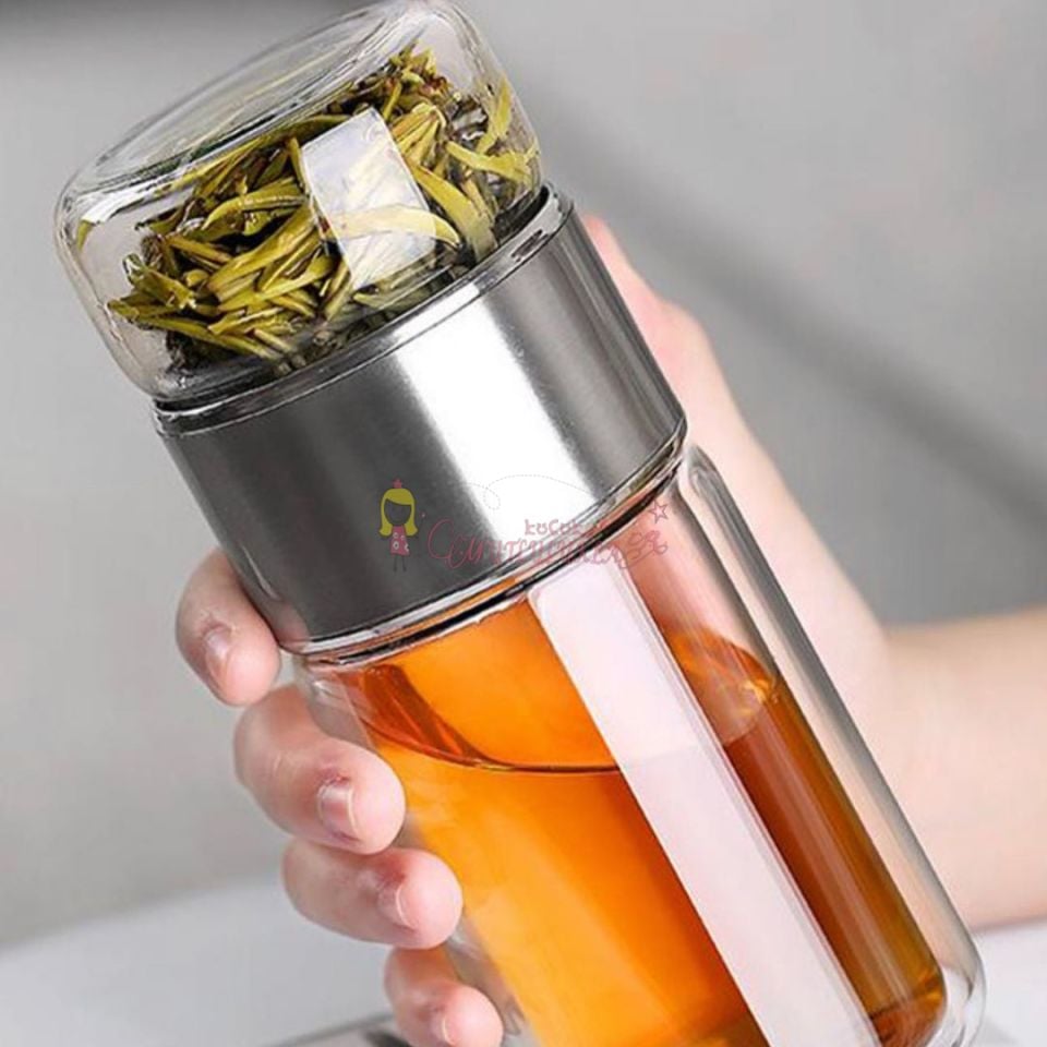 Çift Katlı Cam Bitki Çayı Demliği Filtre Kahve Demliği Bitki Çayı Bardak Çay French Press