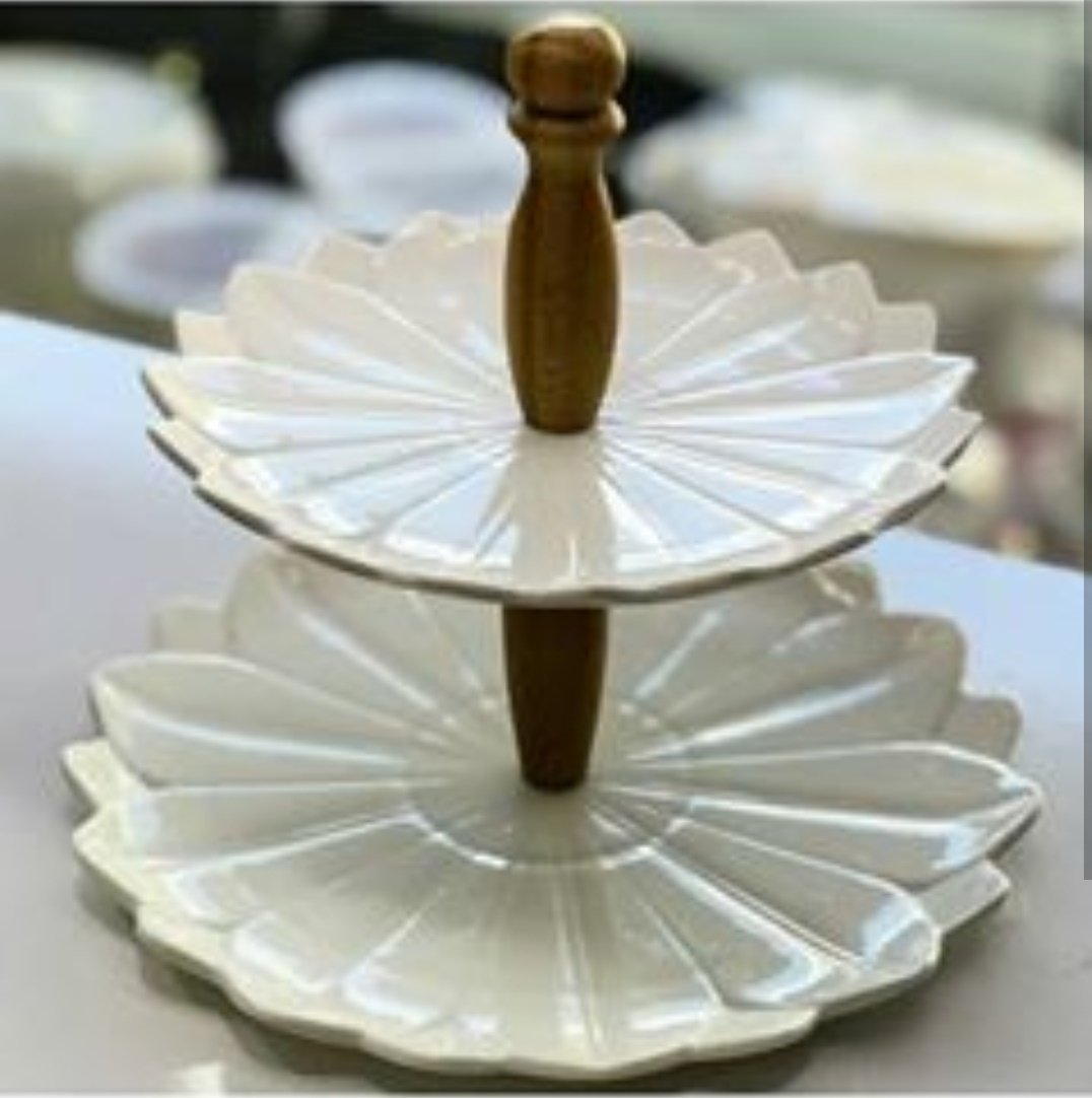PAPATYA 2 KATLI BAMBU SUNUM TABAĞI