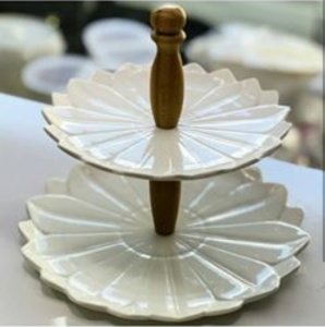 PAPATYA 2 KATLI BAMBU SUNUM TABAĞI