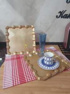 KARE  Gold/ Gümüş  Sunum Tepsisi