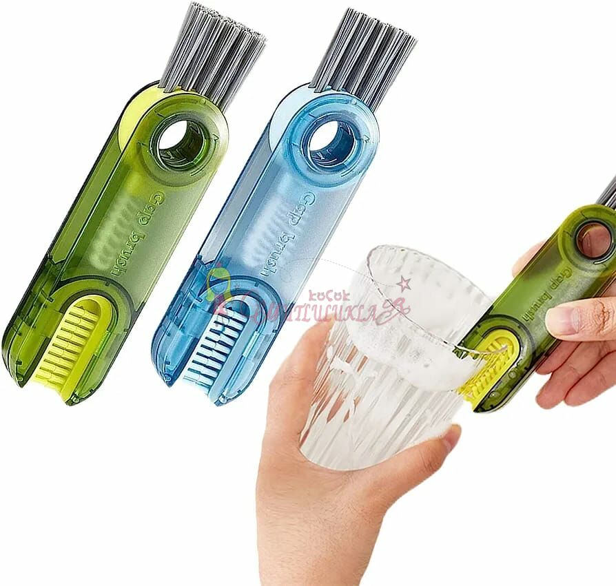 3 Fonksiyonlu Çok Amaçlı Bardak Pipet Temizleme Fırçası