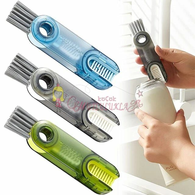 3 Fonksiyonlu Çok Amaçlı Bardak Pipet Temizleme Fırçası