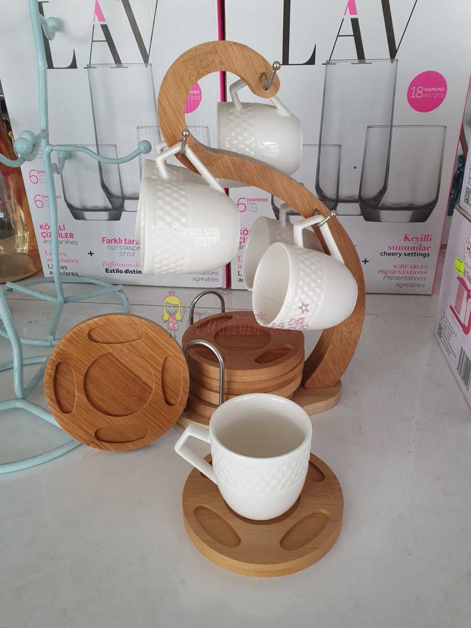 Bambu 6'lı Kahve fincanı