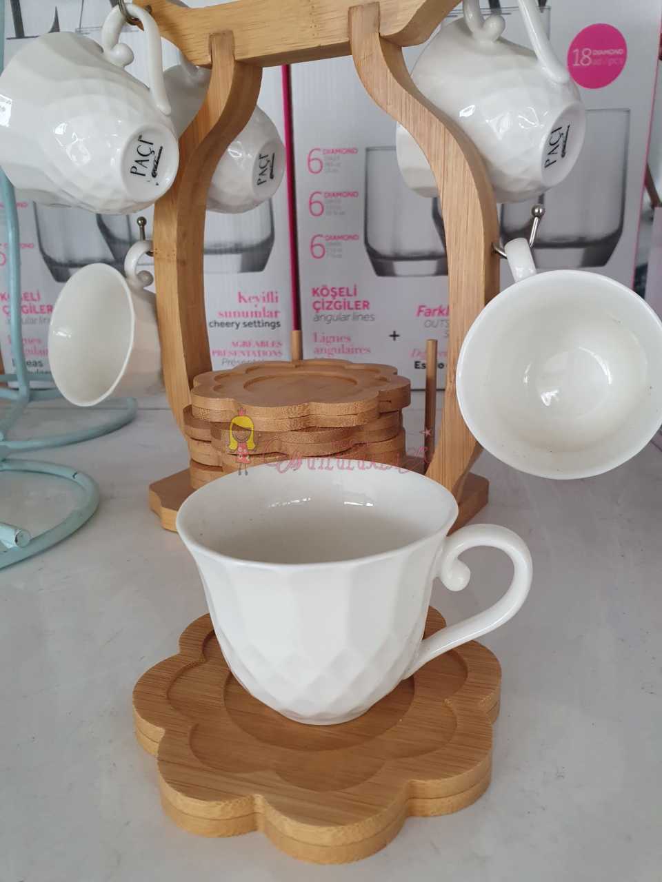 Bambu 6'lı Kahve fincanı
