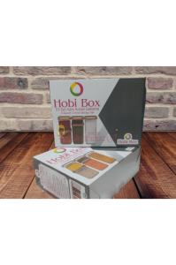Hobi Box 5'li Kare Kristal Saklama Kabı 5'li Set