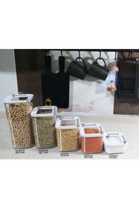 Hobi Box 5'li Kare Kristal Saklama Kabı 5'li Set