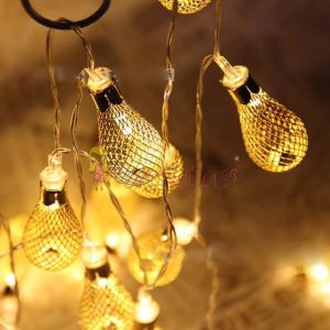 Ampullü Damla Metal Pilli Led Işık (Gün Işığı)
