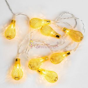 Ampullü Damla Metal Pilli Led Işık (Gün Işığı)