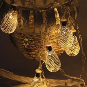 Ampullü Damla Metal Pilli Led Işık (Gün Işığı)