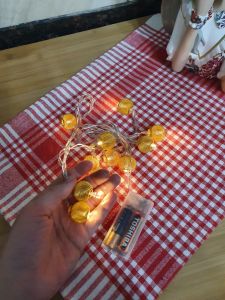 Yuvarlak Şekilli Metal Pilli Led Işık (Gün Işığı)
