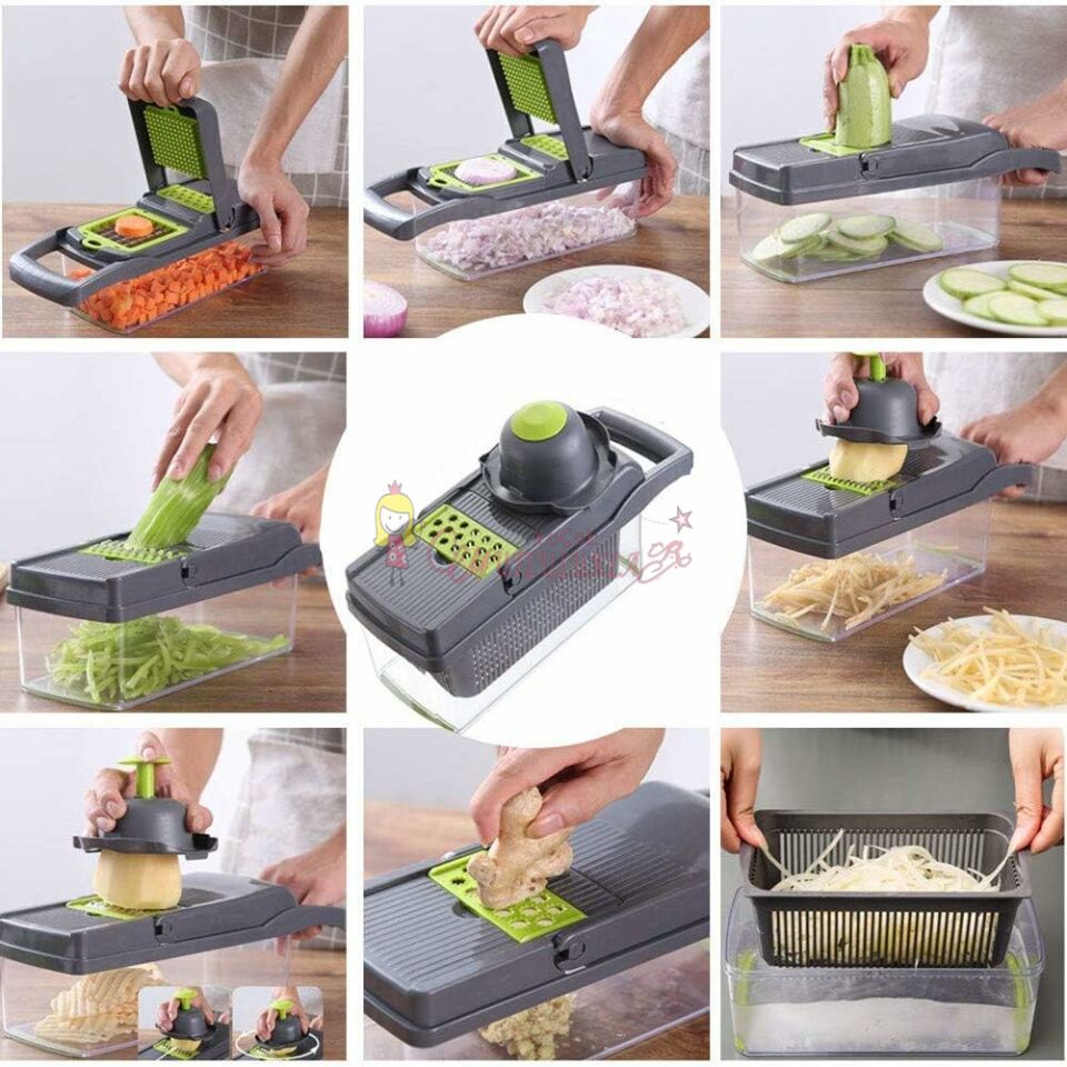 Pratik Çok Fonksiyonlu Sebze Doğrayıcı Dicer Dilimleyici Rende Kesici Vegetable Chopper