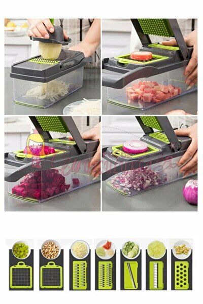Pratik Çok Fonksiyonlu Sebze Doğrayıcı Dicer Dilimleyici Rende Kesici Vegetable Chopper