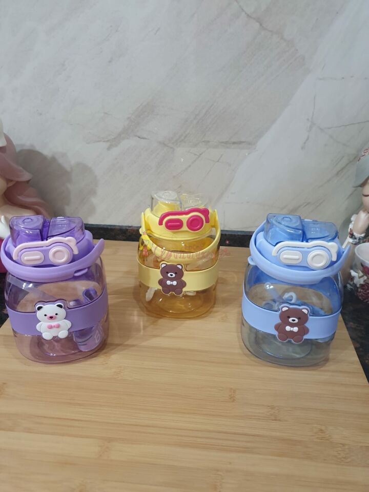 Panda Detayli 2 Baslıklı Matara