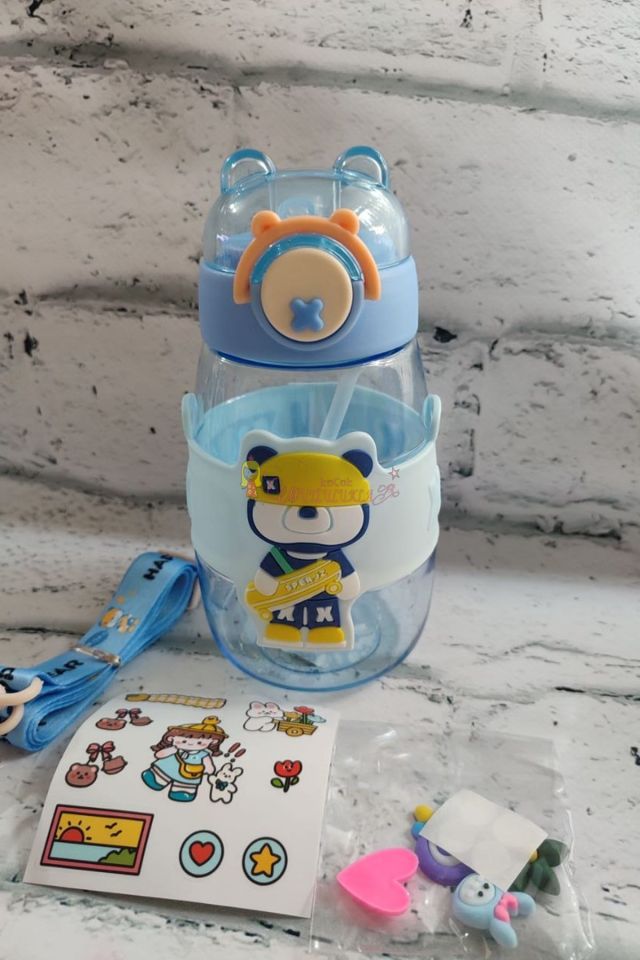 680 ML Sevimli Figürlü Matara Su Şişesi Suluk Bpa Free Çocuk Suluk Okul Suluğu