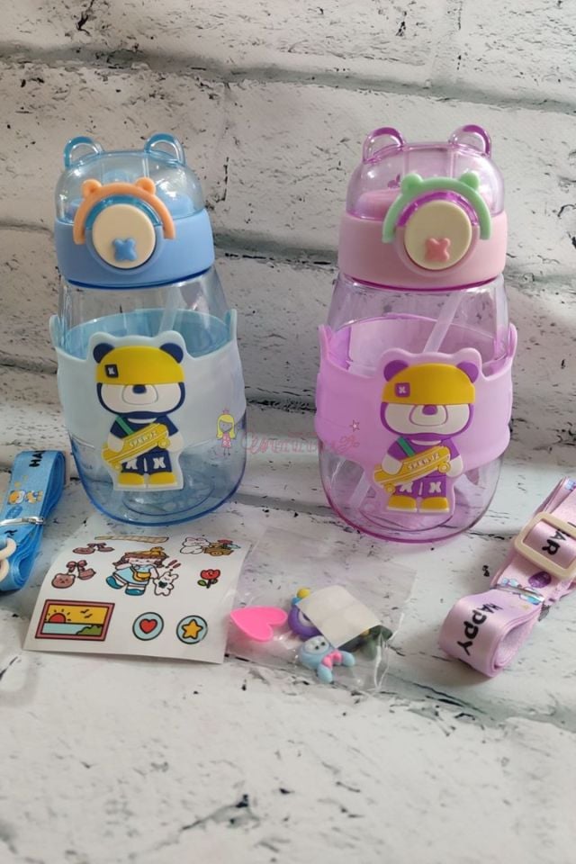 680 ML Sevimli Figürlü Matara Su Şişesi Suluk Bpa Free Çocuk Suluk Okul Suluğu