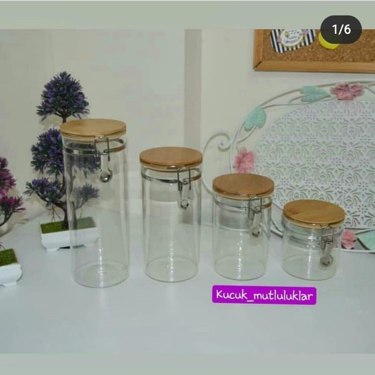 BAMBU KİLİTLİ BORASİLİKAT SAKLAMA KABI
