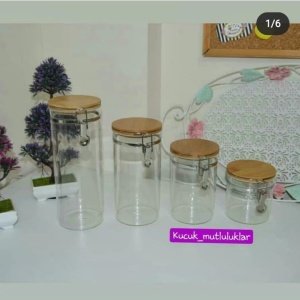 BAMBU KİLİTLİ BORASİLİKAT SAKLAMA KABI