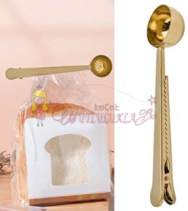 Paslanmaz Çelik Klipsli Ölçü Kaşığı (Gold)
