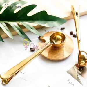 Paslanmaz Çelik Klipsli Ölçü Kaşığı (Gold)