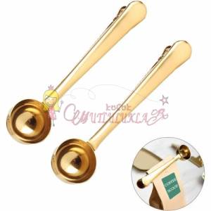 Paslanmaz Çelik Klipsli Ölçü Kaşığı (Gold)