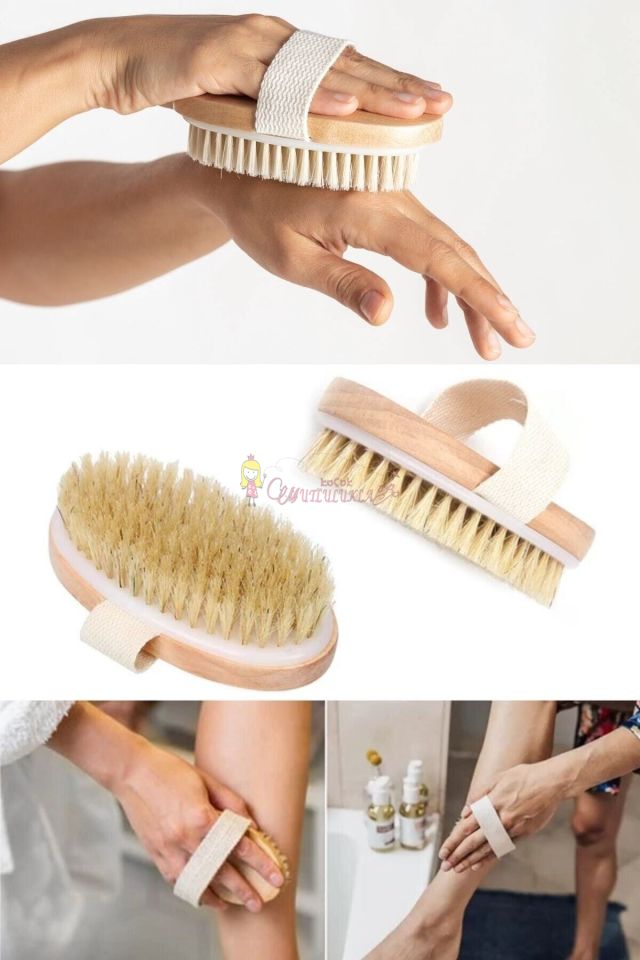 Banyo Sırt Fırçası Uzun Ahşap Saplı