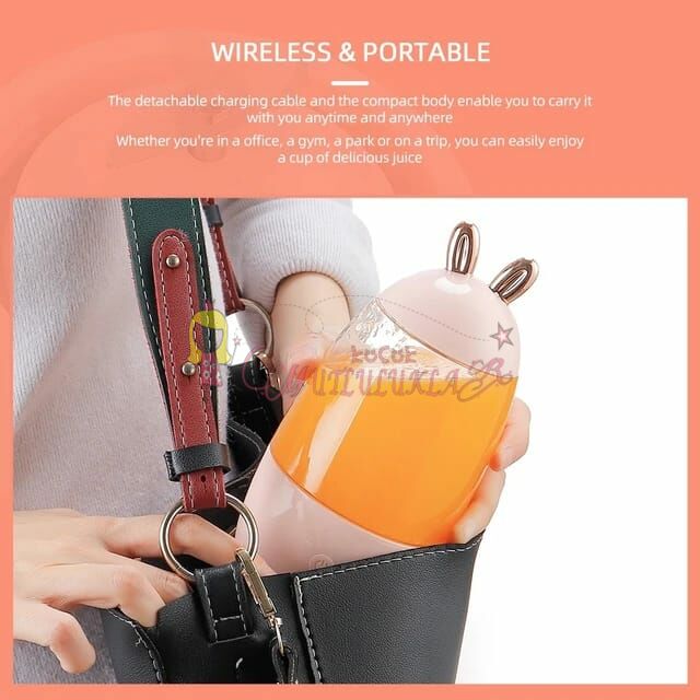 Tavşan Model Taşınabilir USB Şarj Edilebilir Meyve Blender Mikser