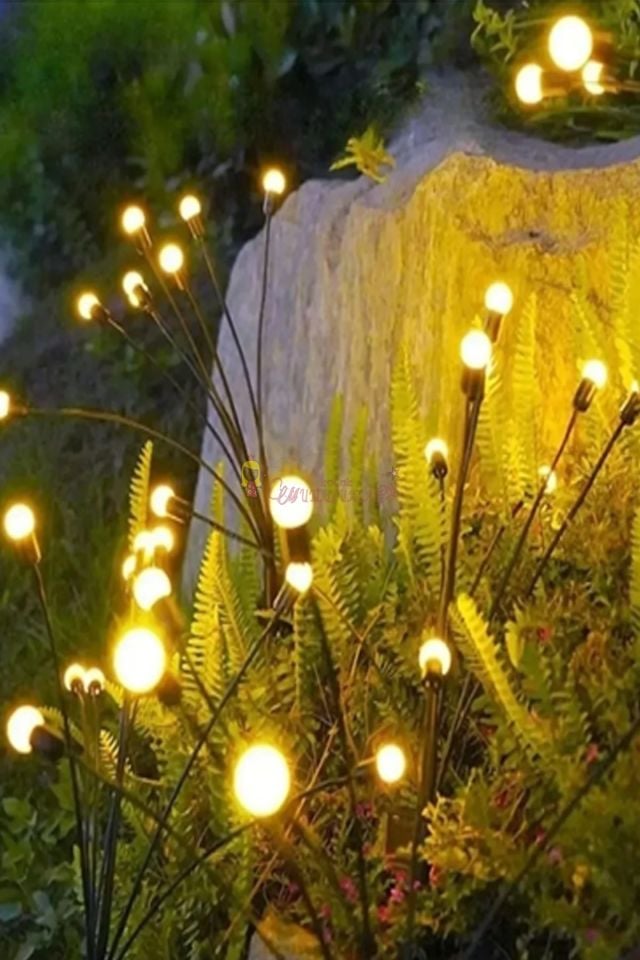 Güneş Enerjili Beyaz / SARI Bahçe Aydınlatma 6 Led'li Şık Dekoratif Solar Bahçe Lambası