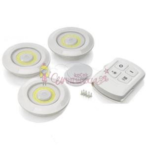 Uzaktan Kumandalı led ampul seti 3lü set yuvarlak