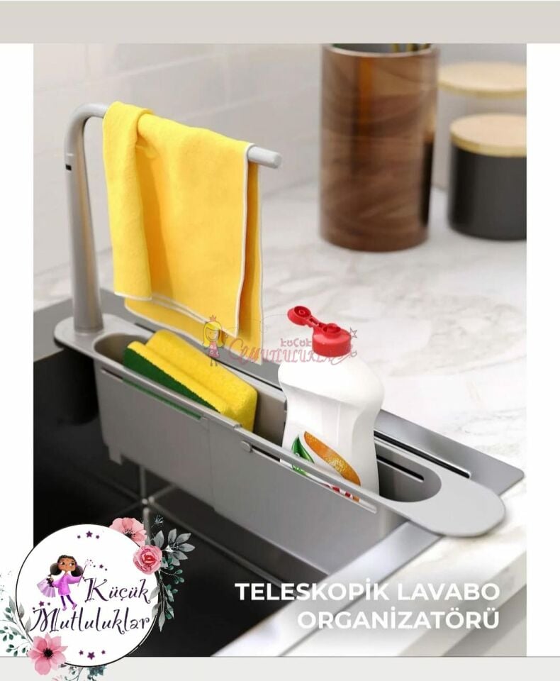 Teleskopik mutfak Sabunluk Organizer