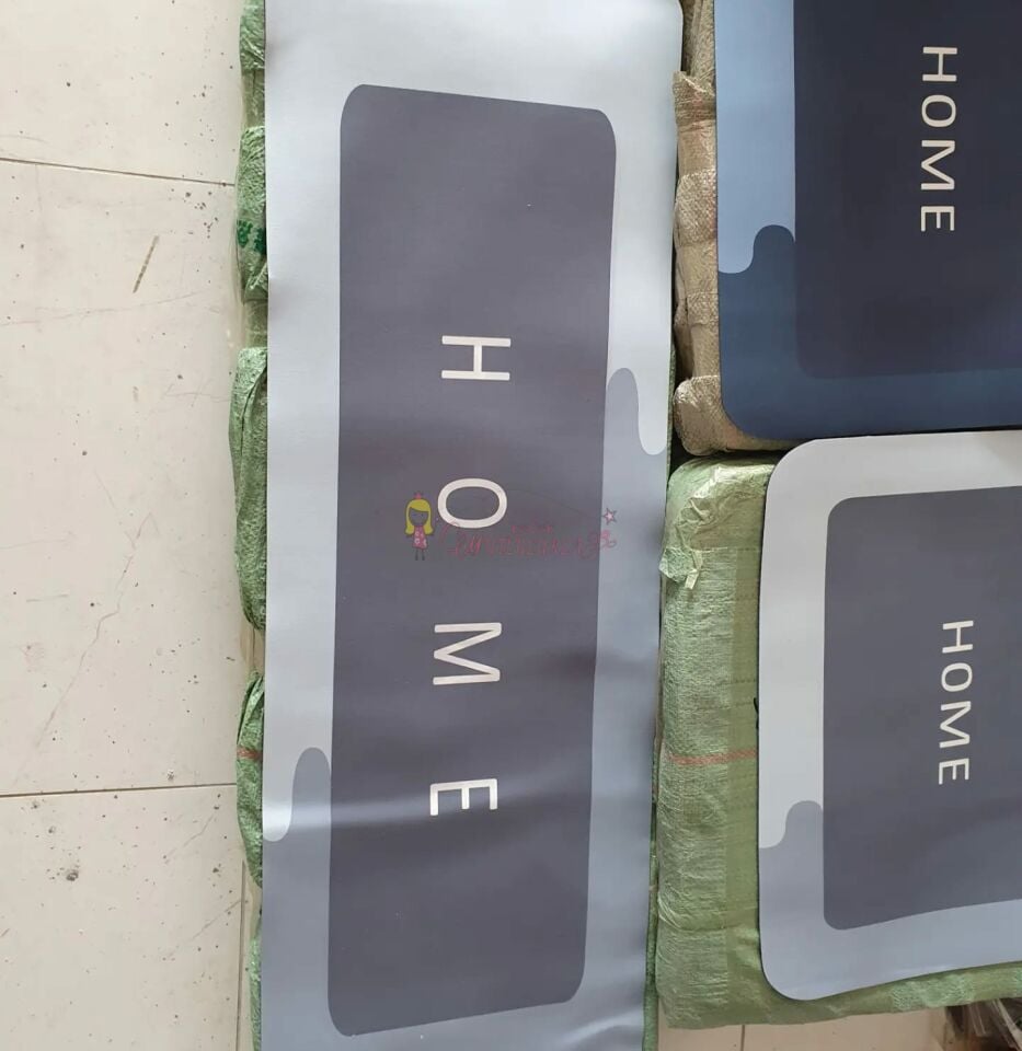 Büyük Boy Dikdörtgen Uzun HOME yazılı Sihirli Paspas