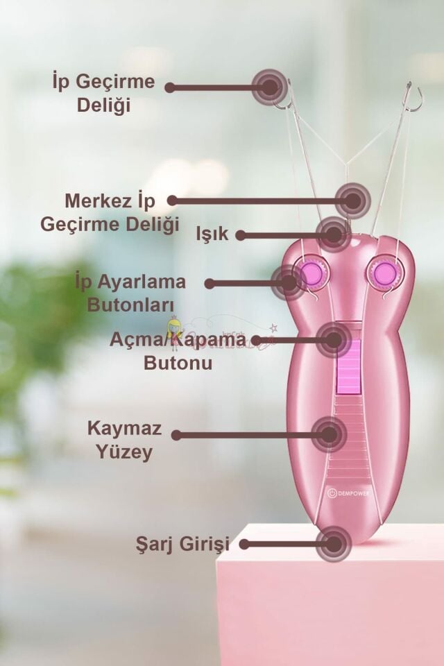 Tüy Alma Makinesi Hair Remover Pembe Renk