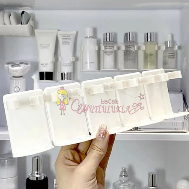 Basmalı Yapışkanlı Mutfak Askı Rafı