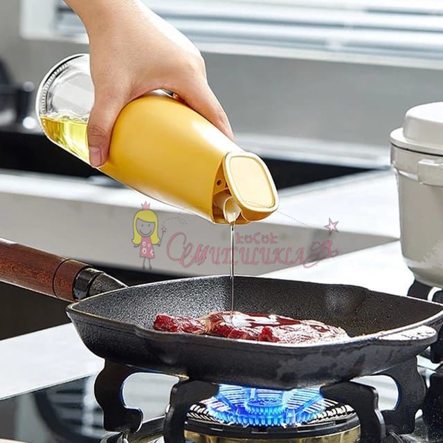 ﻿Otomatik Açılan Kapaklı Damlatmaz Cam Yağdanlık ( 500ml )