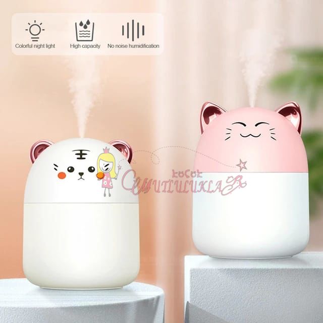 250ml Kapasiteli Soğuk Sis Aroma Difüzör Ev Yatak Odası Nemlendirici ile Yeni Masaüstü Nemlendirici