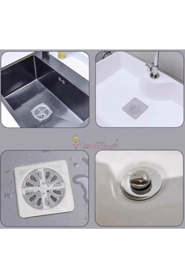 Banyo Duş Gider Süzgeci Gider Kapagı Gider Saç Tuy Kıl Toplayıcı Gider Koruyucu( 4lü)