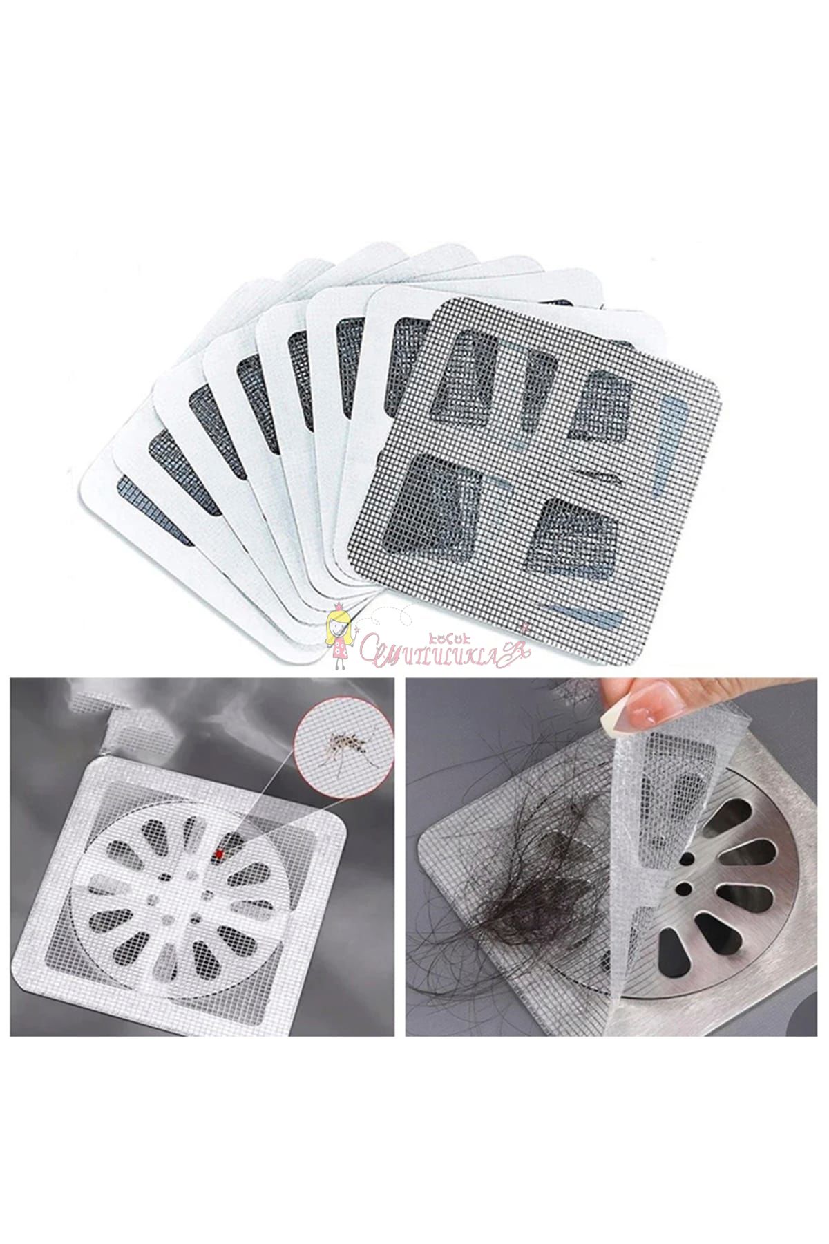 Banyo Duş Gider Süzgeci Gider Kapagı Gider Saç Tuy Kıl Toplayıcı Gider Koruyucu( 4lü)