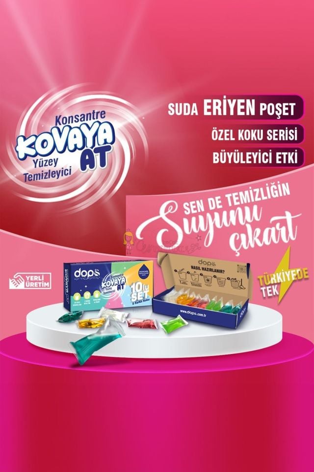Dops Konsantre Kovaya At Yüzey Temizleyici 10'lu Set