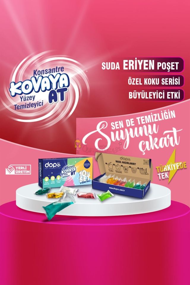 Dops Konsantre Kovaya At Yüzey Temizleyici 10'lu Set