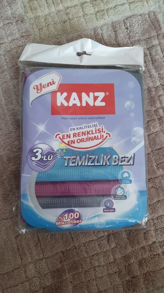 3'lü Alman Mikrofiber Cam Bezi, En Yumuşak Temizlik Bezi 40*60 Cm