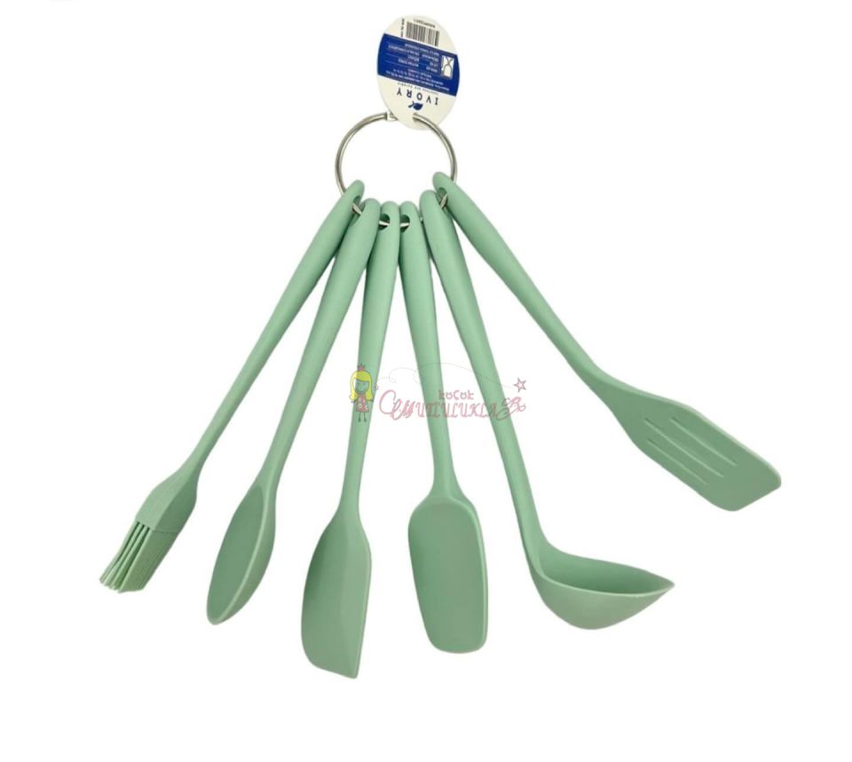 Ivory 6li silikon kepce spatula set