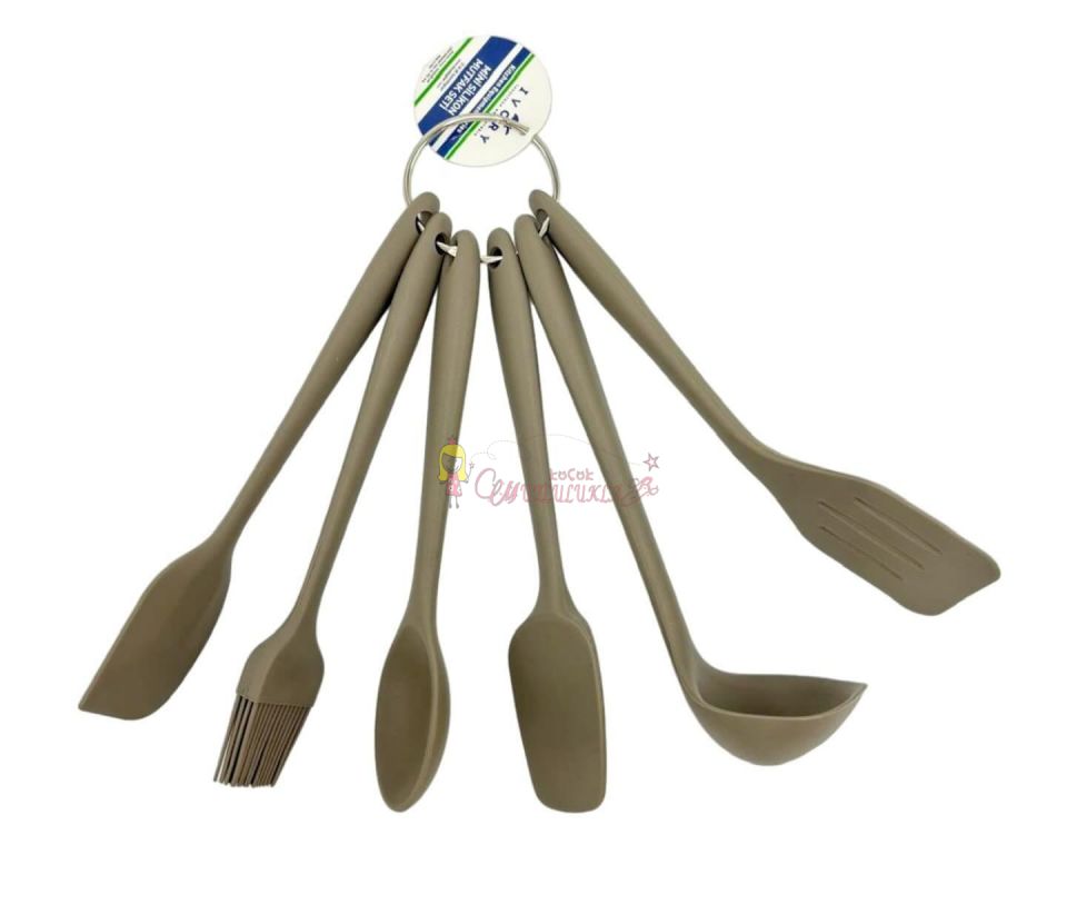 Ivory 6li silikon kepce spatula set