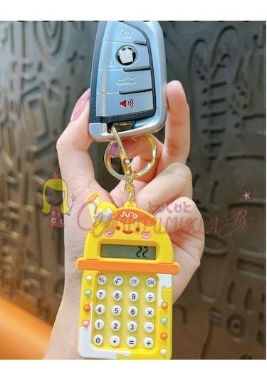 8 Haneli Ekran Anahtarlık Kawaii  Taşınabilir Hesap Makinesi