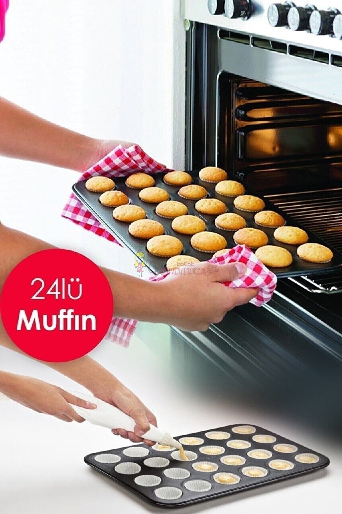 Muffin Kalıbı 24'lü Cupcake Kapsülü Fırın Mini Kek Browni Kekstra Kurabiye Kalıbı