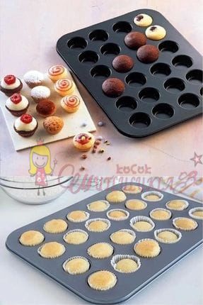 Muffin Kalıbı 24'lü Cupcake Kapsülü Fırın Mini Kek Browni Kekstra Kurabiye Kalıbı