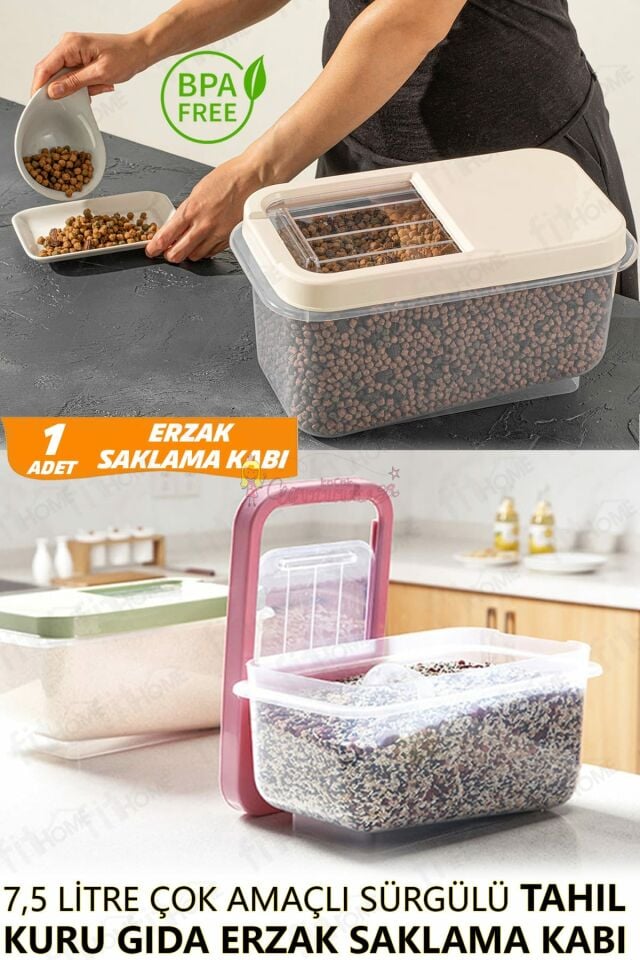 Soft Chef Multi Box 7,5 Lt Saklama Kabı Krem /Antrasit
