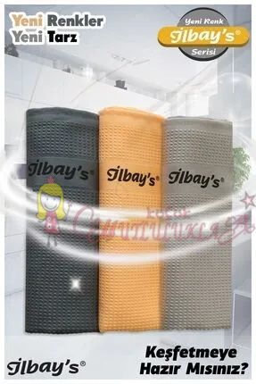 İlbay's İthal 3'lü Mikrofiber Temizlik Bezi (40*60cm) Baskılı Yeni Renk Serisi