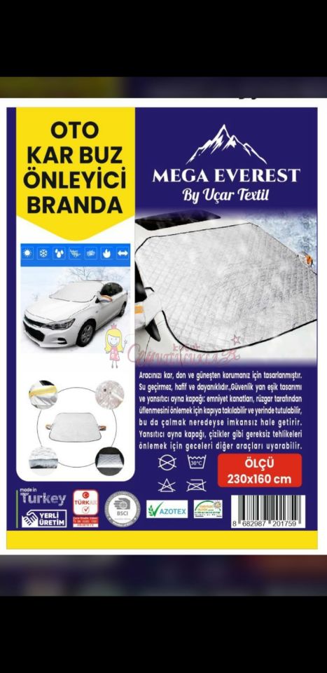Oto Ön Cam Brandası Araç Camı Buzlanma Önleyici Ve Koruyucu Branda Cam Üst